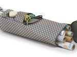 Zeller Geschenkpapier-Organizer grau/weiß