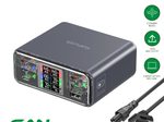 4smarts Desk Charger Lucid GaN DIY 360W 6 USB Ports mit Netz- und Spiralkabel, spacegrau