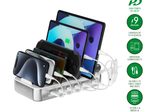 4smarts Ladestation Team 100W 5C/1A inkl. 6 Kabel, silber
