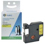 G&G Schriftband ersetzt Dymo D1 S0720580/45018, 12 mm, schwarz auf gelb