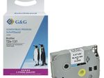 G&G Schriftband ersetzt Brother TZe-131, 12 mm, schwarz auf transparent