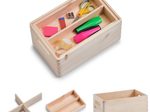 Zeller Aufbewahrungsboxen-Set braun