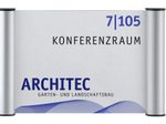 FRANKEN Türschild Aluminium silber 24,0 x 15,5 cm, 1 St.