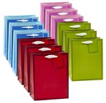 TSI Geschenktüten TREND MIT RAHMEN blau, rosa, rot, grün 18,0 x 23,0 cm, 12 St.