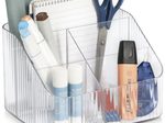 Zeller Schreibtisch-Organizer transparent Kunststoff 5 Fächer 14,8 x 18,0 x 12,0 cm