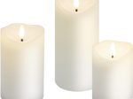 goobay LED-Echtwachskerzen, weiß