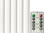 goobay LED-Stabkerzen, 24cm, weiß