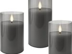 goobay LED-Wachskerzen, grau