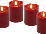 goobay LED-Wachskerzen, 10cm, rot