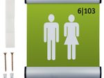 FRANKEN Türschild Aluminium, 14,8 x 14,8 cm, silber