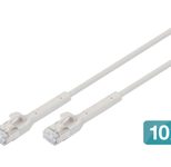 Digitus CAT 6A F-FTP abwinkelbares Patchkabel, Kupfer, 5 m, grau, 10 Stück