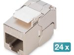 DIGITUS CAT 6A Kompakt-Keystone, werkzeugfreier Montageanschluss, 24 Stück