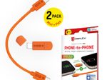 DISPLEX Phone-to-Phone Notfall-Lader, USB-C, 2er Set