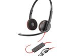 Poly Blackwire 3220 Stereo USB-C Headset schwarz +USB-C/A Adapter