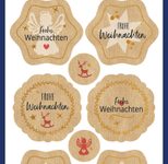 AVERY Zweckform Aufkleber Weihnachten, braun