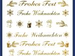 AVERY Zweckform Aufkleber Weihnachten, gold