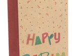 Idena Geschenktüte für Flaschen Geburstag Motiv 10,0 x 39,0 cm, 1 St.