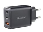 Intenso 65W USB-A, 2x USB-C GaN Ladegerät, schwarz