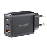 Intenso 65W USB-A, 2x USB-C GaN Ladegerät, schwarz