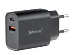 Intenso 30W USB-A, UBS-C Ladegerät, schwarz
