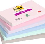 Post-it® Haftnotizen Super Sticky Notes Soulful Collection, farbsortiert, 90 Blatt