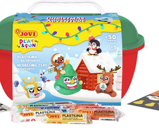 JOVI Modelliermassen Play & Fun Plastilina Christmas