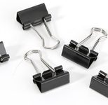 Gowi Foldbackklammern schwarz 1,5 cm, 12 St.