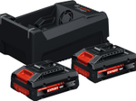 BOSCH Professional Werkzeugakkus mit Schnellladegerät EXPERT Starter Set 18V Li-Ion 2 x 4,0 Ah
