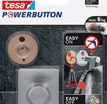 tesa Handtuchhaken Powerbutton Classic eckig silber