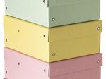 FALKEN PURE Aufbewahrungsbox 1250 Blatt pastellorange, pastellblau, pastellrosa, pastellgrün, pastellgelb 18,0 x 25,0 x 10,0 cm, 5 St.