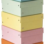 FALKEN PURE Aufbewahrungsbox 1250 Blatt pastellorange, pastellblau, pastellrosa, pastellgrün, pastellgelb 18,0 x 25,0 x 10,0 cm, 5 St.