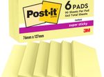 Post-it® Haftnotizen Super Sticky Notes, gelb, 90 Blatt