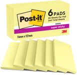 Post-it® Haftnotizen Super Sticky Notes, gelb, 90 Blatt
