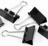 Gowi Foldbackklammern schwarz 4,1 cm, 12 St.