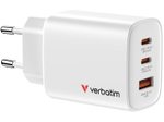 verbatim 65W USB-A, 2x USB-C Ladegerät, weiß