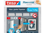 tesa Klettstreifen Powerstrips LARGE Click weiß