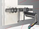 Kensington Monitor-Halterung SmartFit™ Dual K58272WW dunkelgrau für 2 Monitore, Tischklemme