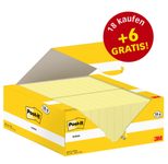 Post-it® Haftnotizen, gelb, 100 Blatt pro Block