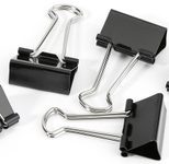 Gowi Foldbackklammern schwarz 2,5 cm, 12 St.