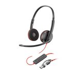 Poly Blackwire 3210 Mono-USB-C-Headset schwarz +USB-C/A-Adapter