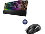 Be Quiet Maus Dark Perk Ergo + Tastatur Light Mount Silent Linear RGB-LED