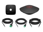 Poly Studio A2-Tischmikrofon schwarz mit Montageplatte E/A-Kabel
