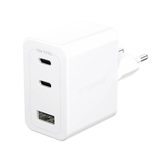 empower™ by PanzerGlass® Turbo 70W Multiple Ladegerät inkl. 2 x USB-C + USB-A , EU Anschluss, Silber Weiss