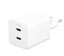 empower™ by PanzerGlass® Turbo 45W Ladegerät inkl. 2 x USB-C, EU Anschluss, Silber Weiss