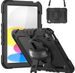 DEQSTER 360° Rugged Case extrem robuste Schutzhülle für iPad (A16/10. Gen)