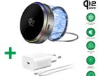 4smarts Qi2 25W / MagSafe Ladegerät-Set mit Kühlung, RGB, Kabel 1,5m, spacegrau