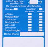 EICHNER Aufkleber Inspektion, blau/weiß