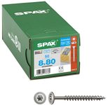 SPAX® T40 Tellerkopf Edelstahl A2 Holzbauschrauben, 8 x 80 mm