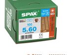 SPAX® T25 Zylinderkopf Edelstahl A2 Terrassenschrauben, 5 x 60 mm