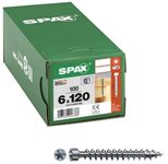 SPAX® T30 Zylinderkopf WIROX Holzbauschrauben, 6 x 120 mm